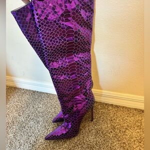 SNAKESKIN PURPLE BOOTS